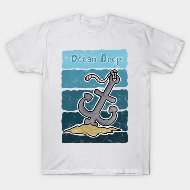 Deep Ocean Anchor T-Shirt by RiyanRizqi